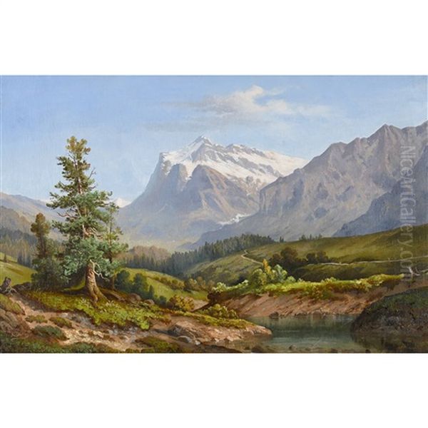 Sommerliche Landschaft Mit Wetterhorn - view 1