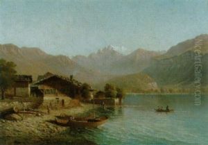 Brienzersee Mit Gebirgspanorama by Alfred Duenz