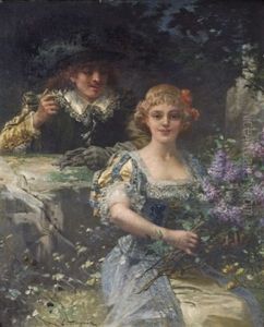 French Couple With Flowers French Couple With Flowers