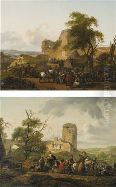 Scenes De Halte De Cavaliers - view 1