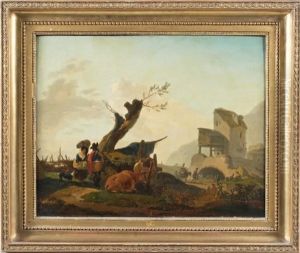 Un Soldat En Conversation Avec Une Bergere