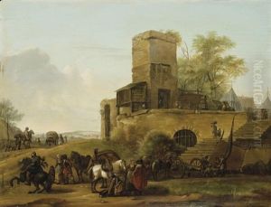 Bohemiens Et Garnison Devant Une Place Fortifiee