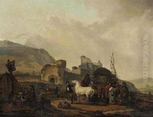 A Landscape With Travellers On A Path
