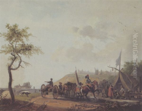 Rastende Soldaten, Ein Kurassier-offizier Und Einer Vor Einem Marketenderzelt - view 1