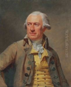 Portrait Of The Architect Louis-francois Petit Radel (1740-1818), Half-length by Joseph-Siffred Duplessis