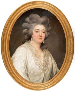 Portrait De Femme A La Chemise Blanche by Joseph-Siffred Duplessis