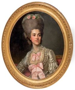 Portrait De Femme Aux Rubans Roses