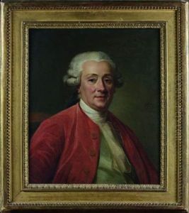 Portrait De Gentilhomme A La Veste Rouge by Joseph-Siffred Duplessis