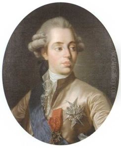 Portrait Of Louis De Bourbon, Comte D'artois, As Dauphin Of France by Joseph-Siffred Duplessis