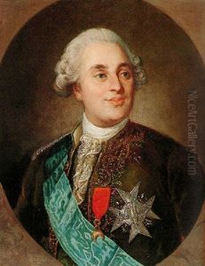 Portrait Of Louis Xiv Wearing The Orders Of Saint Esprit And The Golden Fleece by Joseph-Siffred Duplessis