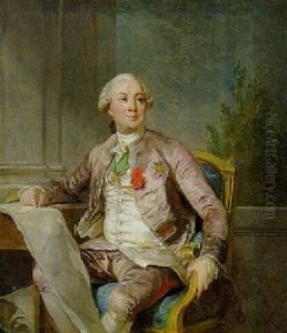 A Portrait Study Of Charles-claude De Flahaut De La Billarderie, Comte D'angiviller by Joseph-Siffred Duplessis
