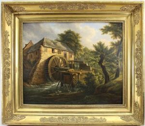 Painting Of A Mill by Jean Duplessis-Bertaux