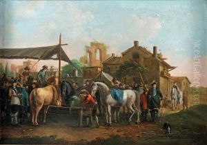 Le Marche Aux Chevaux by Jean Duplessis-Bertaux