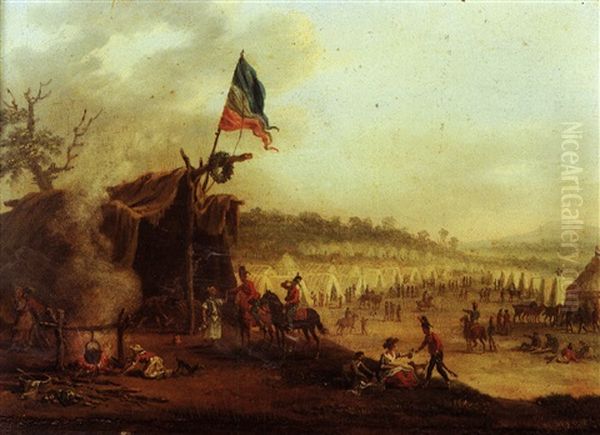 Le Repos Des Cavaliers Pres De La Riviere (+ Le Campement Militaire; Pair) - view 1