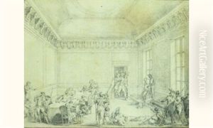 Robespierre Amene Blesse by Jean Duplessis-Bertaux