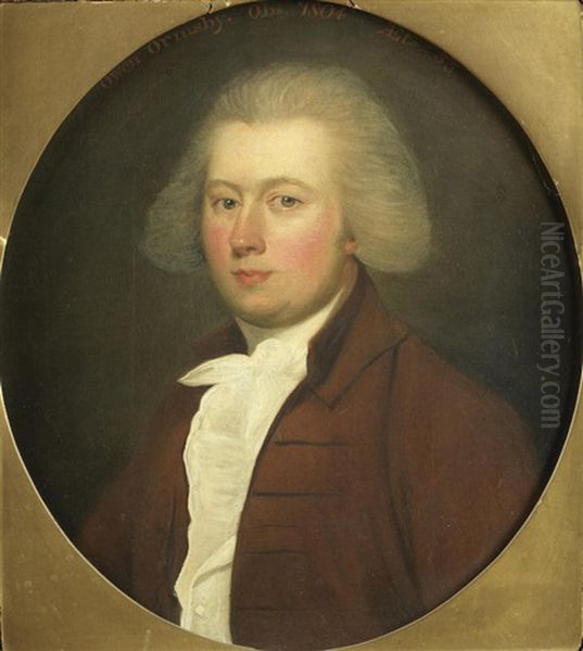 Portrait Of Owen Ormsby, Bust-length, In A Brown Coat - view 1