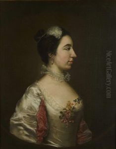 A Portrait Of A Lady, Thought To Be Teresa Lanti by Gainsborough Dupont