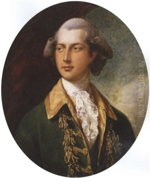 Portrait Of Henry Frederick, Duke Of Cumberland, Wearing A Blue Coat With Brass Buttons And A White Lace Cravat - view 1