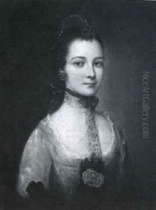 Portrait Of A Young Woman With Blue Feather Hair Ornament