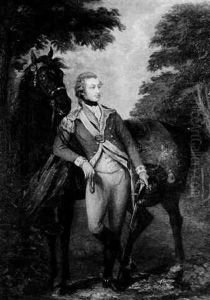 Portrait Of Colonel John Hayes St. Leger, Standing In A Park Landscape, With His Charger by Gainsborough Dupont
