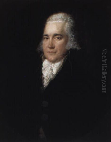 Portrait Of A Gentleman, Half-length, In Black Coat - view 1