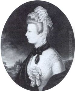 Portrait Of A Woman Said To Be Lady Weddersburn   & A Miniature Portrait & Two Red Chalk Drawings