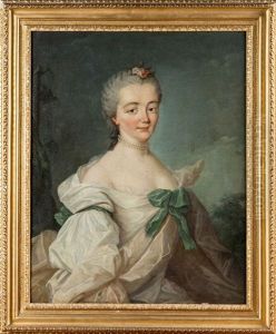 Portrait De Femme Au Collier De Perles by Louis Richard Francois Dupont