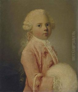 Portrait (de Louis-francois-xavier Duc De Bourgogne ?) A Sept Ans by Louis Richard Francois Dupont