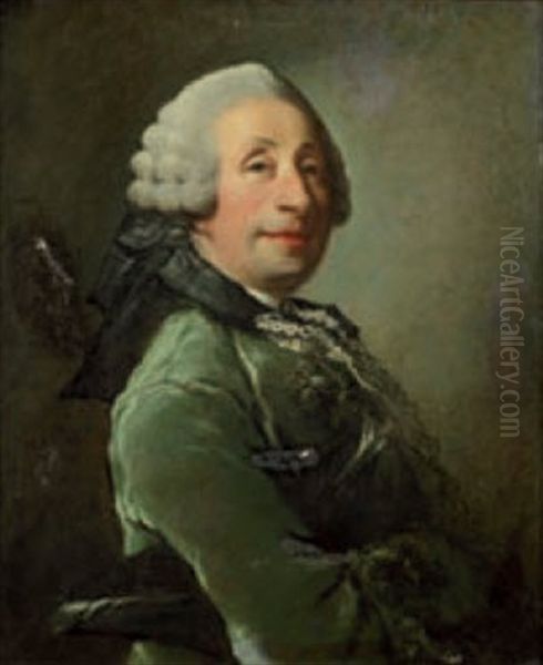 Portrait D"homme Portant Un Habit Vert - view 1