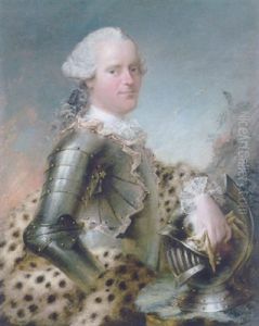 Portrait Of A Man In Armor by Louis Richard Francois Dupont