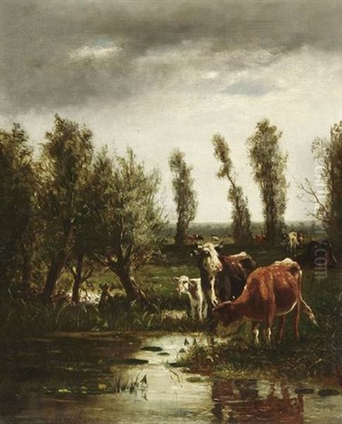 Vieh An Der Tranke - view 1