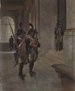Deux Gardes Napoleoniens by Henri Louis Dupray
