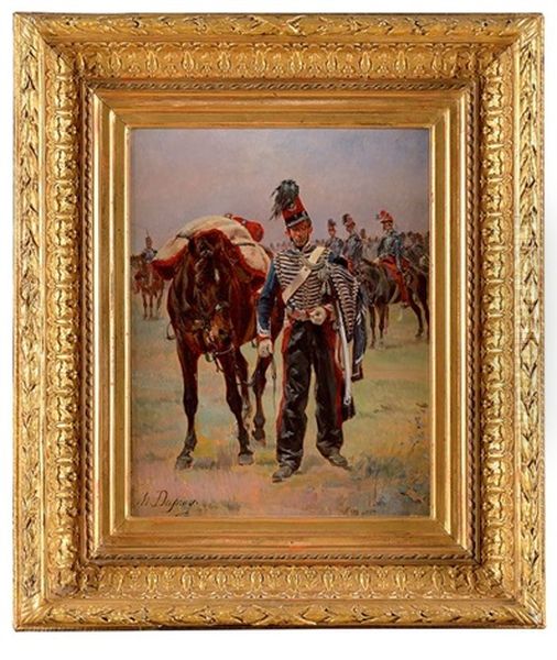 Hussard Et Son Cheval - view 1