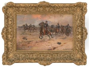 French Cavalry Charge by Henri Louis Dupray