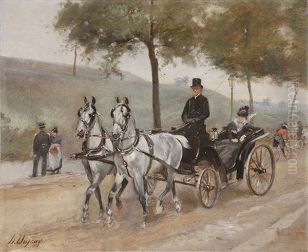 La Promenade En Caleche Sur Les Quais - view 1