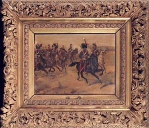 Scene Militaire by Henri Louis Dupray