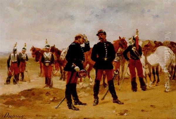 French Cavalry At Rest - view 1