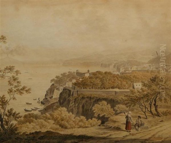 View Of Sorrento With Vesuvius Across The Bay - view 1