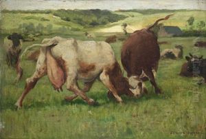 Troupeau De Vaches by Julien Dupre