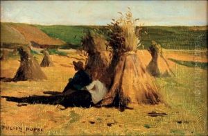Le Repos Des Moissonneurs by Julien Dupre