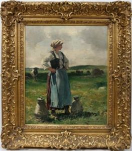 Milkmaid In Normandy by Julien Dupre
