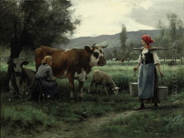 Ricolle Du Lait En Poture: Milking Time - view 1