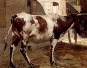 A Cow By The Stables by Julien Dupre