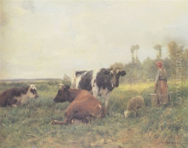 Milkmaid With Her Cattle - view 1
