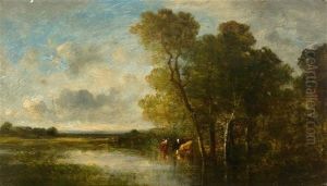 River Landscape With Cows River Landscape With Cows