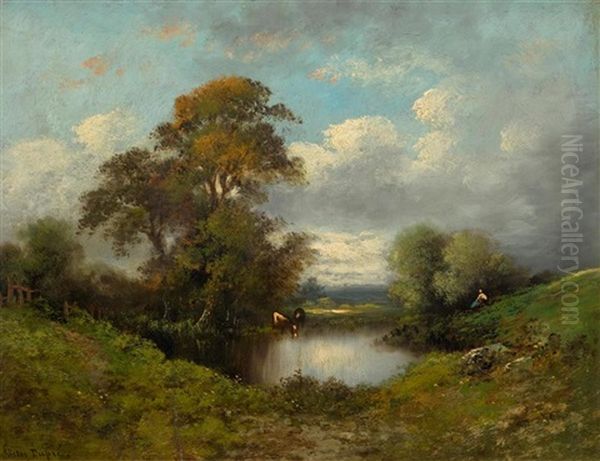 Small Pond With Cows - view 1