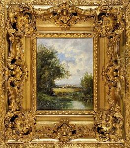 Paysages Animes (2 Works) by Leon Victor Dupre