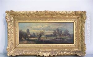 Paysage Aux Moulins by Leon Victor Dupre