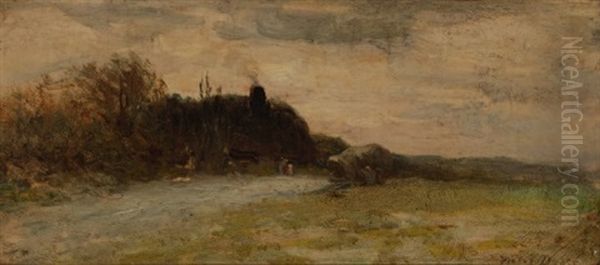 Landschaft Mit Bauernhaus Und Figurenstaffage - view 1
