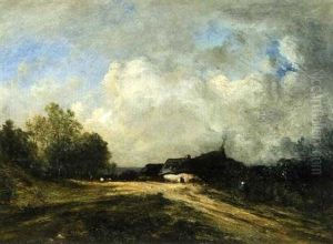 Les Chaumieres by Leon Victor Dupre